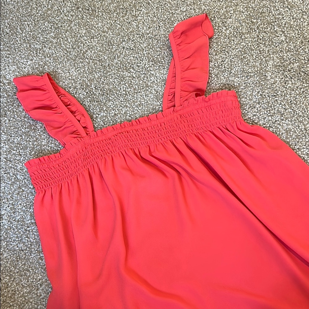 The Loft | Women's Ruffled Coral Top